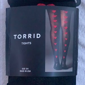 Black and red Tights